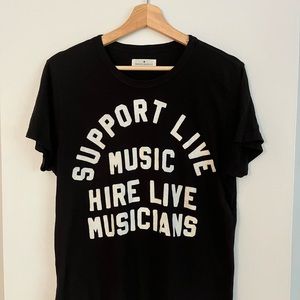 Imogen + Willie “the support live music tee” in Black - Small/Unisex